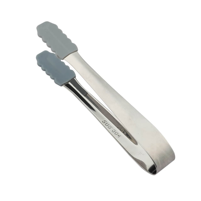 Pinces à Glace en Silicone - Pinces à Glace en Acier Inoxydable pour Cuisine, Taille 5.2 Pouces Mini Pinces, Design Antidérapant pour Servir des Collations et Prise Facile