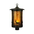 thumbnail image 6 of Meyda Tiffany 137621 12" W Fulton Deer Creek Post Mount - Amber Mica, 6 of 6