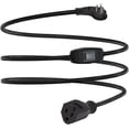 thumbnail image 1 of GHSDFBB 10Ft Extension Cord with Switch, SJTW 16AWG/13A 3 Prong Extension Power Cable, Flat Plug Heavy Duty Power Cord for Indoor/Outdoor Use-UL Listed,3M, 1 of 7