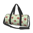 thumbnail image 2 of Xecao Lilies Flowers print Round Travel Duffel Bag is a foldable gym bag with an inner pocket, perfect for travel sports, 2 of 8