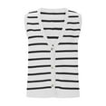 thumbnail image 5 of ZyeKqe Sweater Vests for Women Casual Sleeveless Shirts Deep V Neck Knit Pullover Tops Striped Lightweight Knitwear, 5 of 8