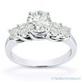 thumbnail image 2 of Round Cut Forever Brilliant Moissanite 5-Stone Engagement Ring in 14k White Gold, 2 of 5