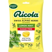 Ricola Sugar Free Lemon Mint Throat Drops, Refreshing Throat Relief - 45 Ct