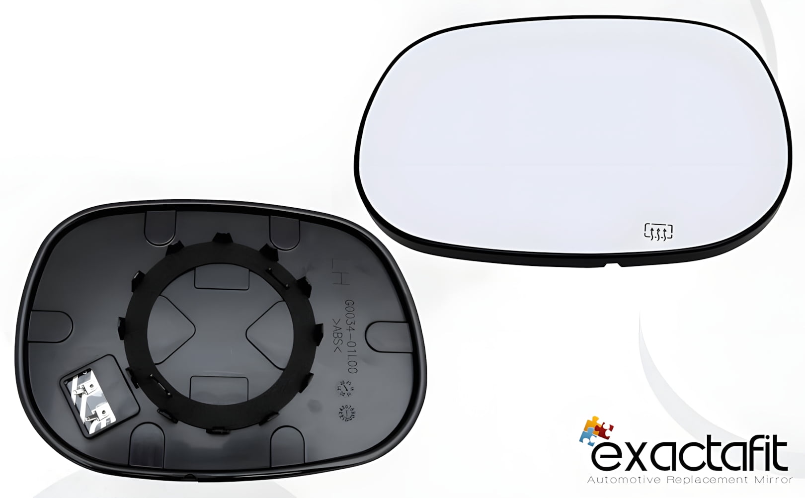 Rugged TUFF Driver Side Mirror Glass Replacement for 97-04 Dakota, Durango, RAM 1500, 2500, 3500 (Heat Defrost)
