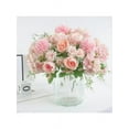 thumbnail image 3 of Dragonus Hydrangea Flowers Artificial Bouquet Silk Bloom Fake Peony Home Wedding Decor, 3 of 4