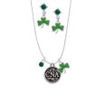 thumbnail image 1 of Delight Jewelry Silvertone Nurse Caduceus Seal - CNA Green Shamrock Necklace and Clover Earrings Jewelry Set, 1 of 5