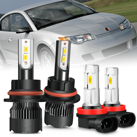 For 2003-2007 Saturn Ion 6000K Combo LED Headlight Bulbs High/Low Beam Fog Lamp
