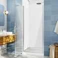 thumbnail image 2 of Classy 30 Inch Shower Doors Semi-Frameless Nickel Glass Pivot Door with Handle 30-32" W X 72" H, 2 of 28