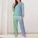 thumbnail image 2 of Fotbe Beautiful Glitter Conjunto de Pijama de Manga Larga para Mujer con Estampado, Ropa de Dormir de 2 Piezas, Conjunto de Casa Suave y Cómodo con Bolsillos-Medium, 2 of 7
