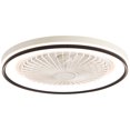 thumbnail image 2 of White 48-Inch Ceiling Fan with Dimmable LED Light & Remote, DC Motor 5 ABS Blades (14.6"H, 15.7lbs, ETL Certified), 2 of 12
