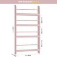 thumbnail image 3 of Homfa 4-Tier Wall Bookshelf Set of 2, 43.7"H Wall-Mounted Kids Bookshelf, Book Storage Rack for Kids Room, Pink, 3 of 9