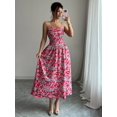 thumbnail image 3 of Women's Floral Print Sweetheart Neck Cami Dress with Polyester % Fabric Soft Lightweight and Breathable for Everyday, 3 of 6
