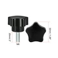 thumbnail image 2 of Uxcell M6 x 20mm Male Thread 32mm Head Star Knobs Zinc Plated Black 2 Pack, 2 of 5