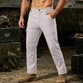 thumbnail image 2 of LODIENY Men's Hiking Pants with Zipper Pockets Water Resistant Windproof Outdoor Sweatpants Lightweight Straight Leg Quick Dry Fishing Work Trousers Beige XXL, 2 of 9
