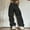 Black, variant on Idoravan Women's Plus Size Pants Clearance Womens Retro Street Loose Wide Leg Overalls Women Button High Waist Casual Sports Pants