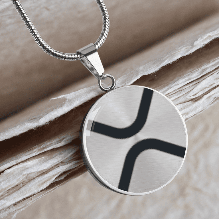 Ripple (XRP) Circle Necklace Stainless Steel or 18k Gold 18-22 Ripple (XRP) Circle Necklace Stainless Steel or 18k Gold 18-22