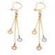 thumbnail image 1 of Aretes COLGANTES Casa del Anillo Cola DE Rata 3 Oros Sólido 14k Amarillo, 1 of 3
