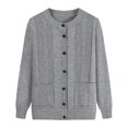 thumbnail image 2 of Kureaily Classic Knit Cardigan For Long Sleeve Open Front Sweater Comfortable Lightweight Button Up Top For Casual Wear Button Down Cardigan, 2 of 3