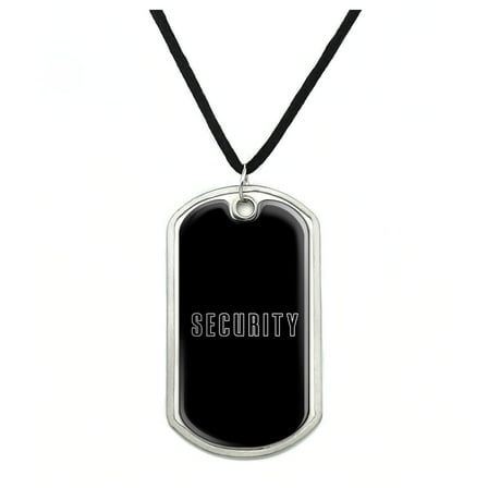 Security Military Dog Tag Pendant Necklace with Cord