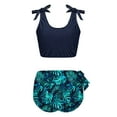 thumbnail image 4 of UTSJKR Two Piece High Waisted Swimsuits - Women Tummy Control Tankini with Floral Shorts Modest Bathing Suit 2PC 2025 Multicolor S, 4 of 7