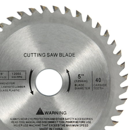 

verlacod Circular Saw Blades Set Professional 5 Inch Alloy Cutting Wheels Set Circular Cutting Discs Woodworking Drill Saw Blades for Cutting Wood Plastic Walnut 40T-2pcs