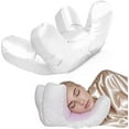 thumbnail image 2 of Poalid Orthopedic Side Sleeper Pillow for Face, Anti-Wrinkle Beauty Pillow for Facial Pressure Relief, Washable Cotton Cover, Pink, 2 of 8