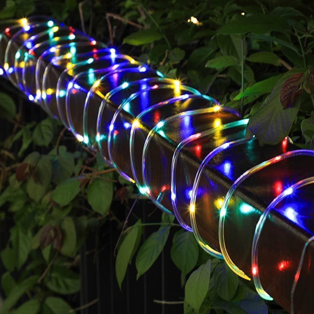 Solar Rope Lights,72 Ft 200 LED Solar Rope Lights Outdoor Waterproof, 8 Modes Solar String Lights for Patio Pool Garden Wedding Fence Walkway Christmas Decor (Multicolor)