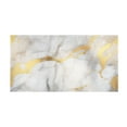 thumbnail image 5 of Grey and Gold Marble Luxury Kitchen Rug Non Slip Bathroom Plush Mat Shaggy Bedroom Carpet 39"x20", 5 of 6