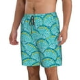 thumbnail image 2 of Cauagu Beautiful Seashells Print Men's Swim Trunks,Hawaiian Bathing Suit Swimsuits Beach Shorts with Pockets for Men Quick Dry Swimming Board Shorts-Small, 2 of 6