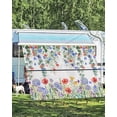 thumbnail image 4 of 4th of July RV Awning Sun Shade Screen 9'X15.3' Patriotic Poppy Mesh Sunscreen Eucalyptus Leaves Awning Shade Screen with Zipper UV Blocker Completed Kits for RV Motorhome Camper Trailer, 4 of 7