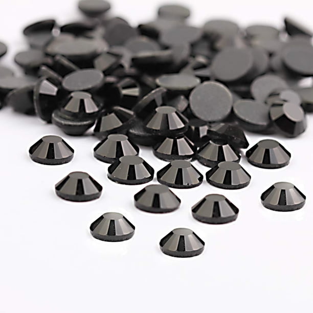 Beadsland Crystal Hotfix - Piedra Cortada A Máquina, 1440 Unidades Por Paquete (Negro Ss20/0.197 In)