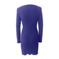 thumbnail image 3 of QIPOPIQ Robes pour Femmes pour Invité de Mariage Fête Manches Longues Hiver Couleur Unie Robe d'Été Tricotée Manches Longues Demi-Zip Col en V Offres 2023, 3 of 5