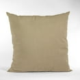 thumbnail image 5 of Plutus Sand Solid Shiny Velvet Luxury Throw Pillow - Double sided 18" x 18", 5 of 5