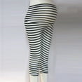 thumbnail image 5 of Efsteb Women's Striped Maternity Pants High Waist Casual Maternity Leggings Workout Running Comfy Pregnancy Pants (Black,M), 5 of 8