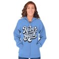 thumbnail image 5 of Never Look Back Positive Motivation Zip Hoodie Sweatshirt Women Brisco Brands 2X, 5 of 6