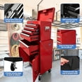 thumbnail image 4 of 5-Drawer Rolling Tool Chest - Detachable Top Toolbox Lockable Steel Cabinet for Garage and Workshop Red, 4 of 8