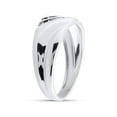 thumbnail image 2 of Sterling Silver Mens Round Channel-set Diamond Wedding Band Ring 1/8 Cttw, Mens Size: 7-13, 2 of 4