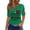 Green #3, variant on We the People Shirts Women Short Sleeve American Flag Independence Day Shirt V Neck Striped Independence Day Shirts Graphic T Shirts Blue S