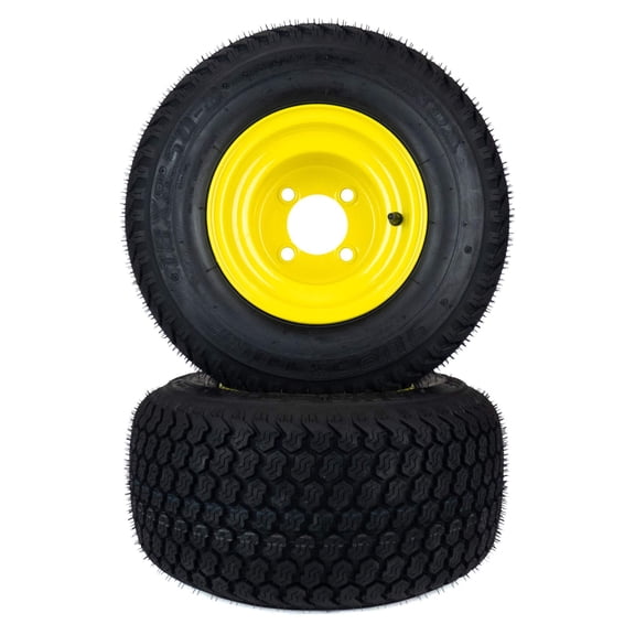 (2) Super Turf Tire Assemblies 18x8.50-8 Fits John Deere ZTrak M160634