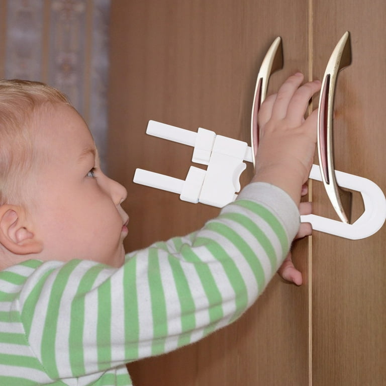 10 Pack Sliding Cabinet Locks for Babies U-Shaped Baby Proofing Cabinets  Child