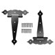 thumbnail image 3 of Heavy Duty Gate Hinges 8inch Strap Hinges Shed Door Hinges Barn Door Hinges For Wooden Fences Decor, 3 of 5