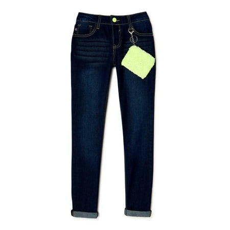 Vigoss Girls Skinny Jeans with Keychain Bag, Sizes 4-16
