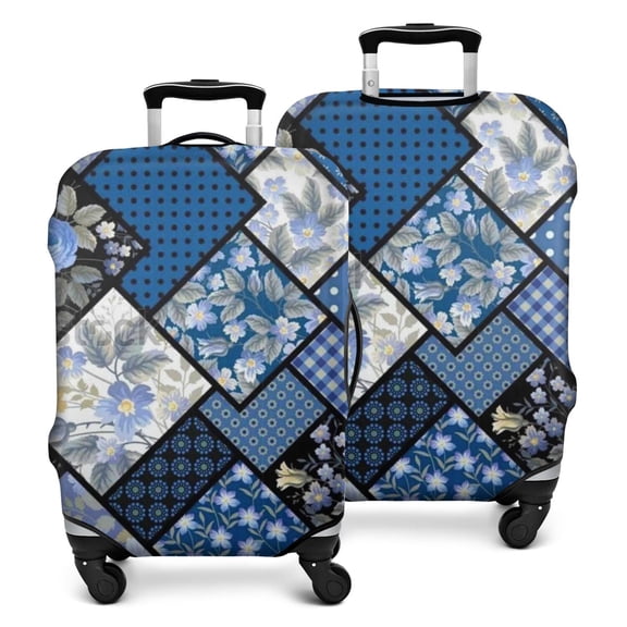 Pioneer Flower Floral Print Pattern Luggage Cover Fashion Suitcase Cover Baggage Covers Fit 25-28 Inch Luggage (Go Travel)