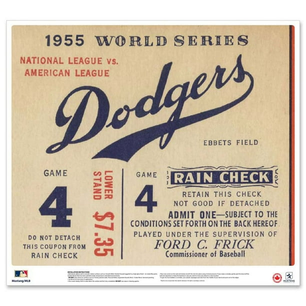 Brooklyn Dodgers 1955 World Series 24�� Ticket Stub Brooklyn Dodgers 1955 World Series 24�� Ticket Stub