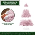 thumbnail image 3 of 7.5FT Pink Spruce Artificial Holiday Christmas Tree with Sturdy Metal Stand, 3 of 7