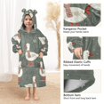 thumbnail image 3 of FORMRS Wearable Blanket Hoodie with Sleeves for Kids Cozy Flannel Sweatshirt, Winter Goose, 3 of 7