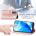 thumbnail image 6 of Feishell Embossed PU Leather Wallet Phone Case for OnePlus Nord N200 5G 6.49 inch,Full Protection Magnetic Clasp Flip Stand Card Slots Shockproof Protective Cover with Hand Strap,Rosegold, 6 of 10