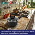 thumbnail image 3 of Vivicreate 7 inch Cast Aluminum Stock Pot with Lid – Marble Nonstick Coating, Rubber-Coated Handle, Stainless Steel Bottom, Dishwasher Safe Cookware, 3 of 6
