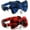 Blue+Red, variant on Plaid Cat Collar with Bell and Bow, Breakaway Kitten Collar Bowtie Puppy Collars for XXS Xs Small Little Tiny Pet Dogs Boy Girl, for Christmas Hoilday Birthday Party