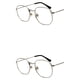 thumbnail image 4 of Qarigey Gafas de sol hexagonales de moda, montura ligera, lentes polarizadas, gafas de sol cuadradas pequeñas unisex, plateadas, anti-azules plata anti-azul 2Conjunto, 4 of 6
